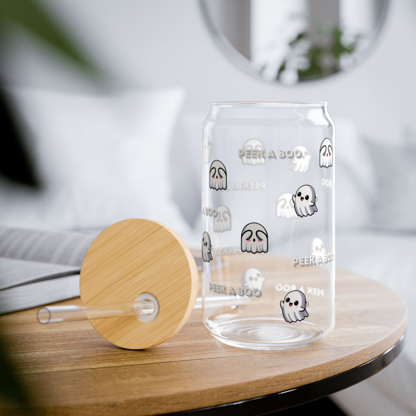 Peek-A-Boo Ghost Sipper Glass