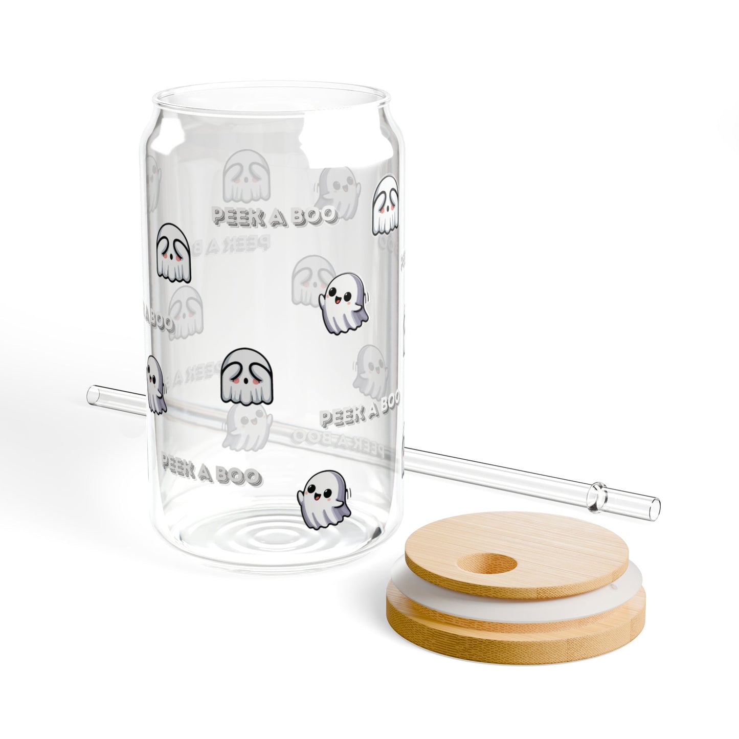 Peek-A-Boo Ghost Sipper Glass